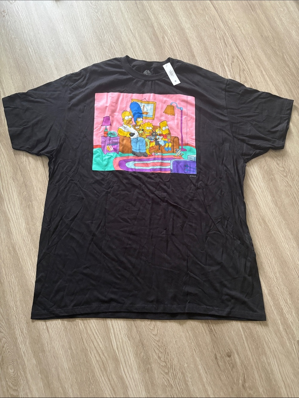Black The Simpsons Graphic Tee - Classic Family Print